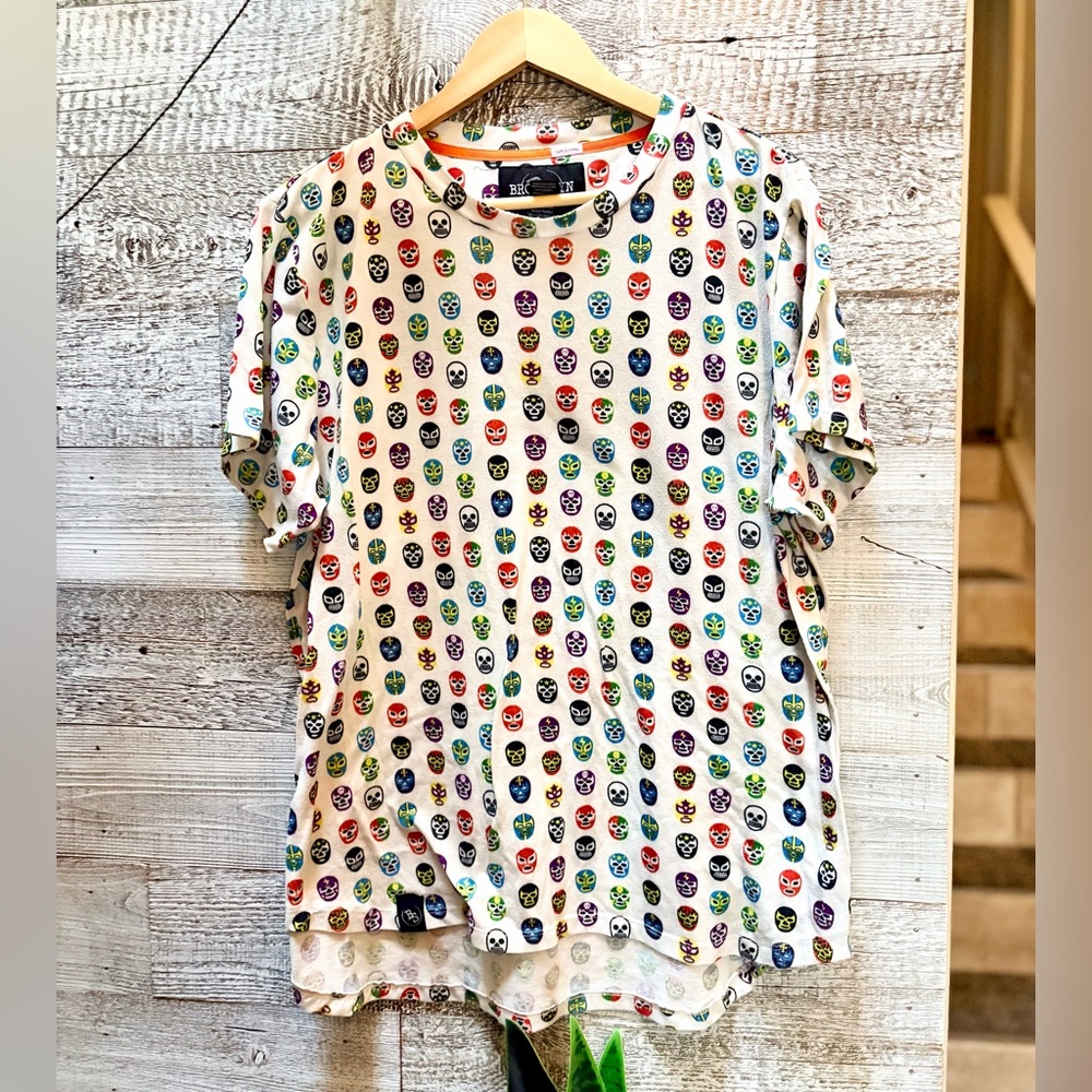 Brooklyn Standard | "Lucha Libre" Mexican Wrestling Mask T-Shirt  - Men's XL